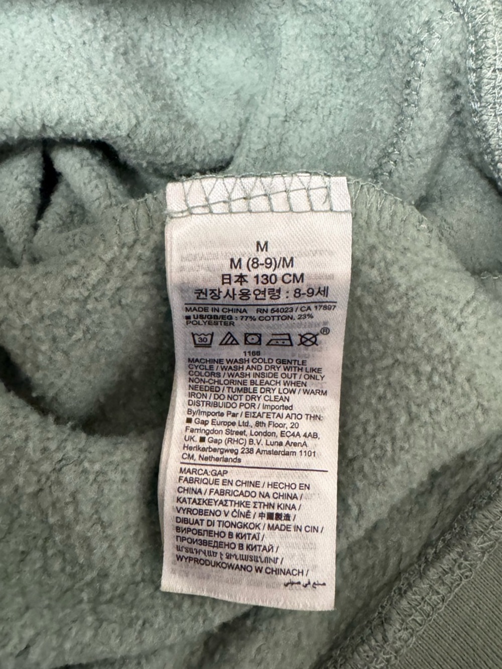 GAP Kids Sage Green Hoodie with Pikachu Graphic - Picture 4 of 4